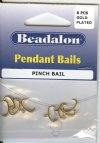 10 10mm Beadalon Gold Tone Pinch Bails